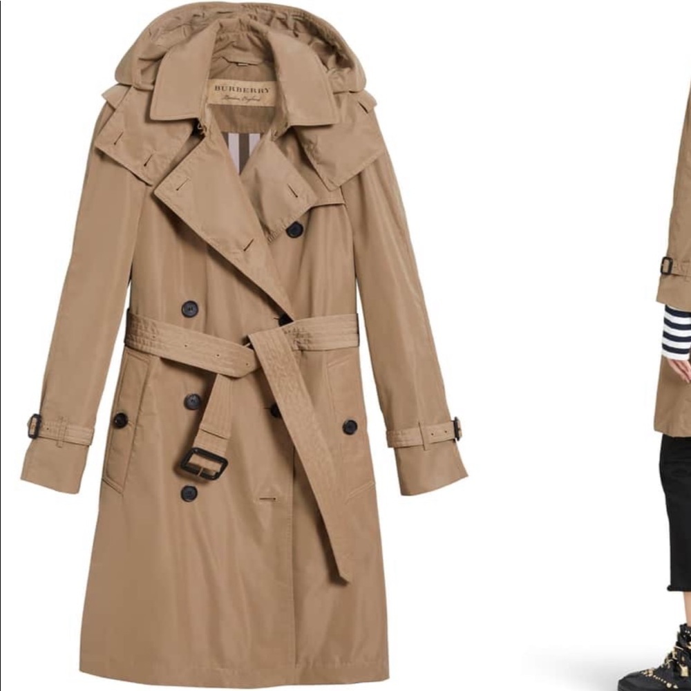 New Burberry amberford taffeta trench coat